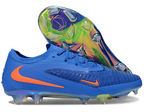 Phantom GX III Elite Double-Layer Waterproof Fish Silk Full Knit FG Soccer Shoes - Blue/Orange/Volt Green