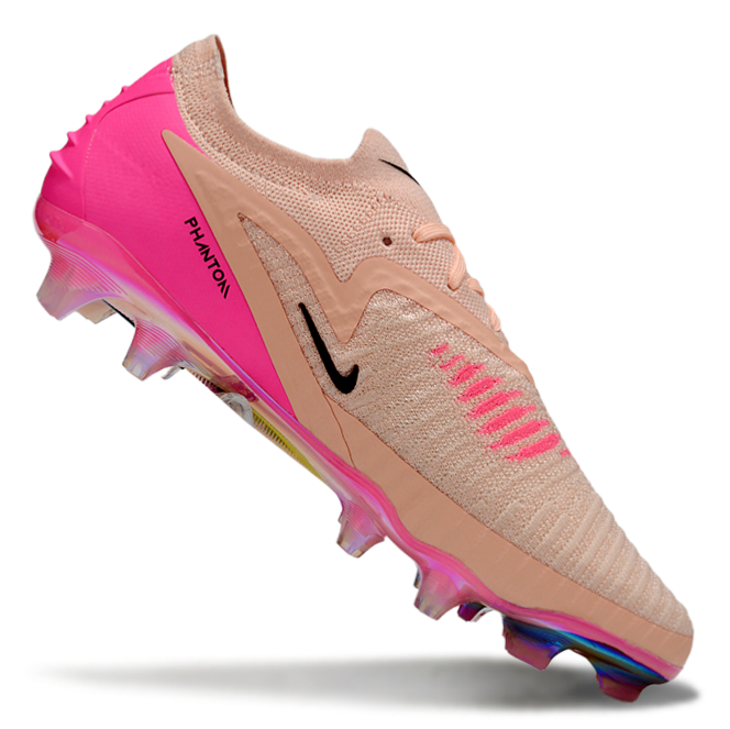 Phantom GX III Elite Double-Layer Waterproof Fish Silk Full Knit FG Soccer Shoes - Crimson Tint/Black/Pink Blast