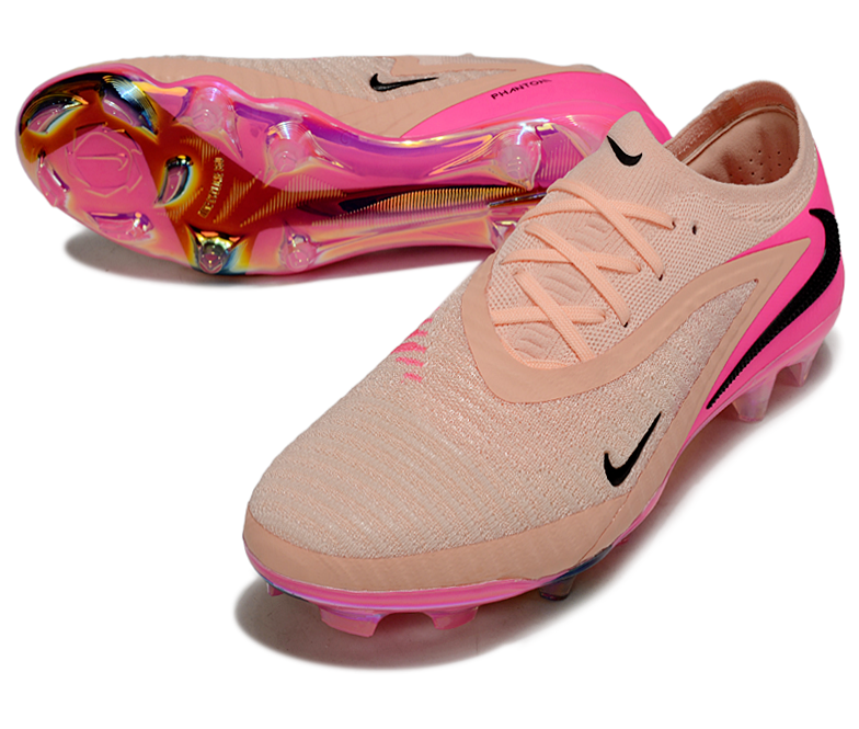 Phantom GX III Elite Double-Layer Waterproof Fish Silk Full Knit FG Soccer Shoes - Crimson Tint/Black/Pink Blast