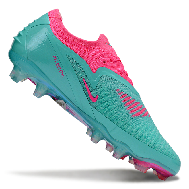 Phantom GX III Elite Double-Layer Waterproof Fish Silk Full Knit FG Soccer Shoes - Jade/Pink