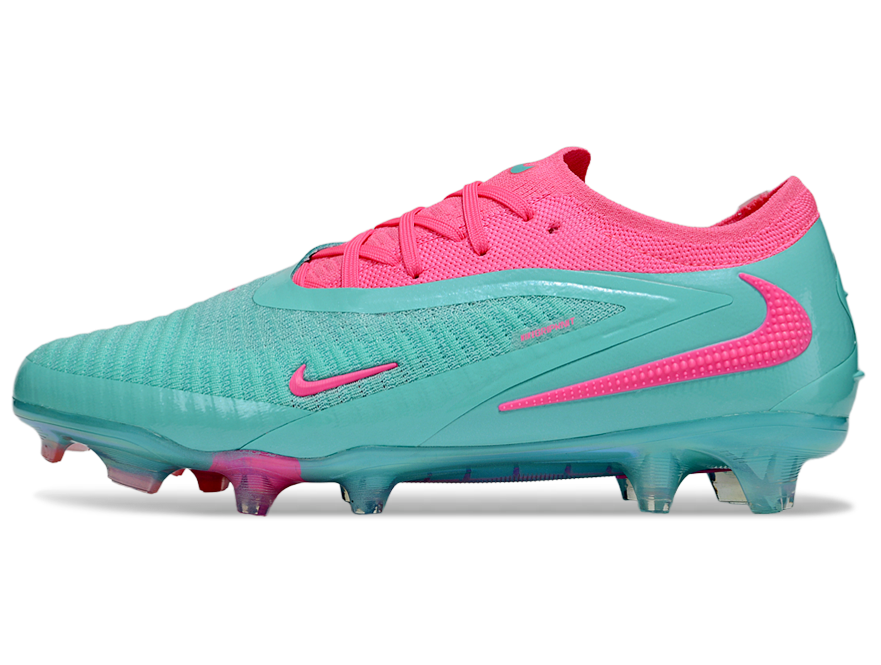 Phantom GX III Elite Double-Layer Waterproof Fish Silk Full Knit FG Soccer Shoes - Jade/Pink