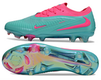 Phantom GX III Elite Double-Layer Waterproof Fish Silk Full Knit FG Soccer Shoes - Jade/Pink