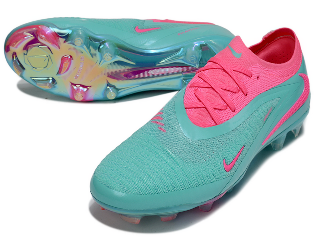 Phantom GX III Elite Double-Layer Waterproof Fish Silk Full Knit FG Soccer Shoes - Jade/Pink