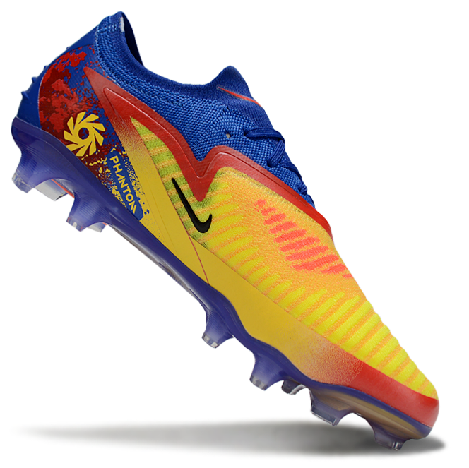 Phantom GX III Elite Double-Layer Waterproof Fish Silk Full Knit FG Soccer Shoes - Laser Orange/Blue Void/Red/Yellow