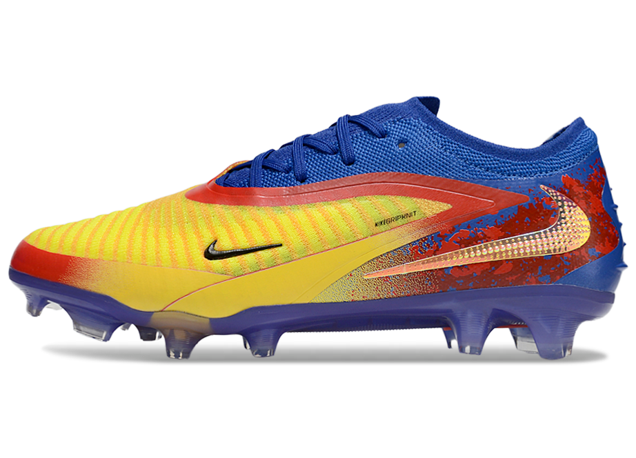 Phantom GX III Elite Double-Layer Waterproof Fish Silk Full Knit FG Soccer Shoes - Laser Orange/Blue Void/Red/Yellow