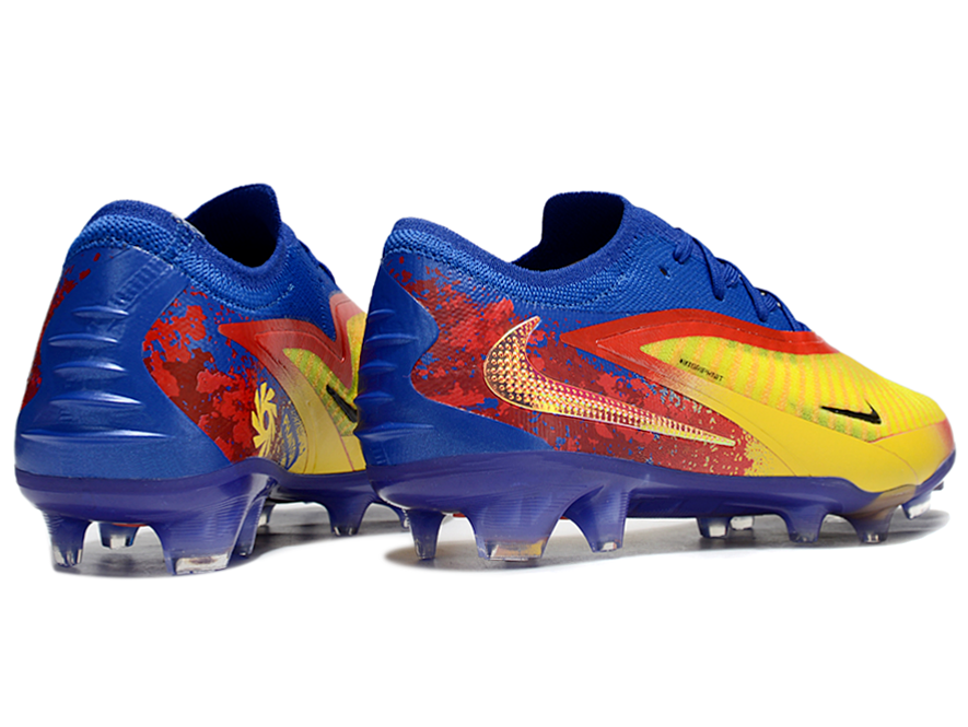 Phantom GX III Elite Double-Layer Waterproof Fish Silk Full Knit FG Soccer Shoes - Laser Orange/Blue Void/Red/Yellow