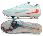 Phantom GX III Elite Double-Layer Waterproof Fish Silk Full Knit FG Soccer Shoes - Light Blue/Orange/White