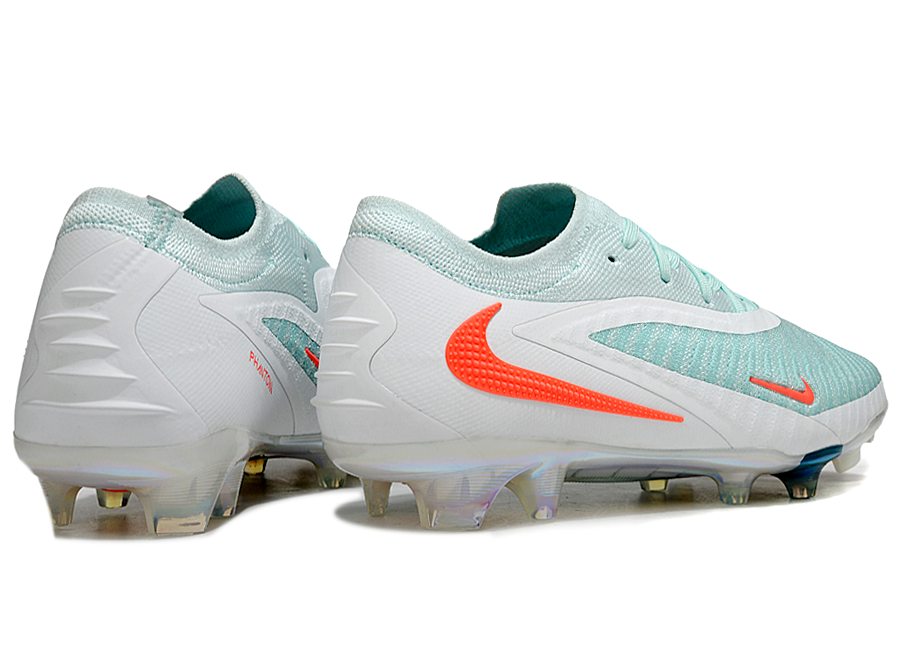 Phantom GX III Elite Double-Layer Waterproof Fish Silk Full Knit FG Soccer Shoes - Light Blue/Orange/White