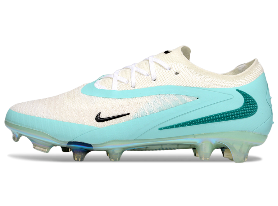 Phantom GX III Elite Double-Layer Waterproof Fish Silk Full Knit FG Soccer Shoes - Light Blue/White/Green