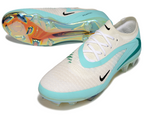 Phantom GX III Elite Double-Layer Waterproof Fish Silk Full Knit FG Soccer Shoes - Light Blue/White/Green