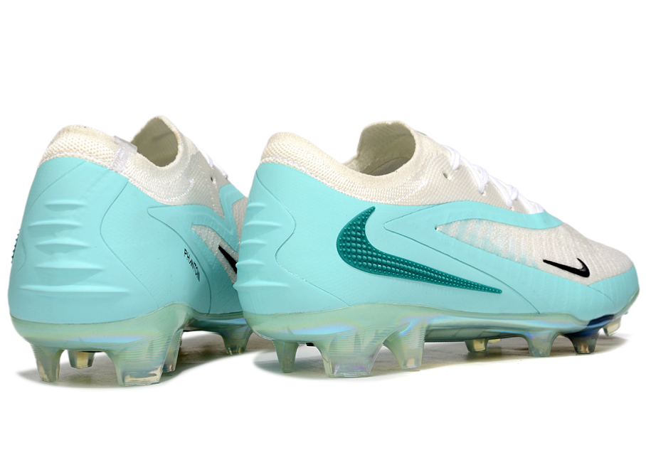 Phantom GX III Elite Double-Layer Waterproof Fish Silk Full Knit FG Soccer Shoes - Light Blue/White/Green