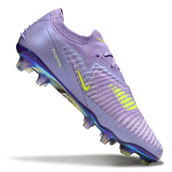 Phantom GX III Elite Double-Layer Waterproof Fish Silk Full Knit FG Soccer Shoes - Purple Agate/Barely Volt