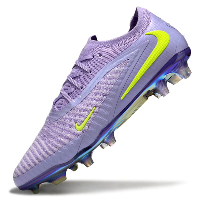 Phantom GX III Elite Double-Layer Waterproof Fish Silk Full Knit FG Soccer Shoes - Purple Agate/Barely Volt