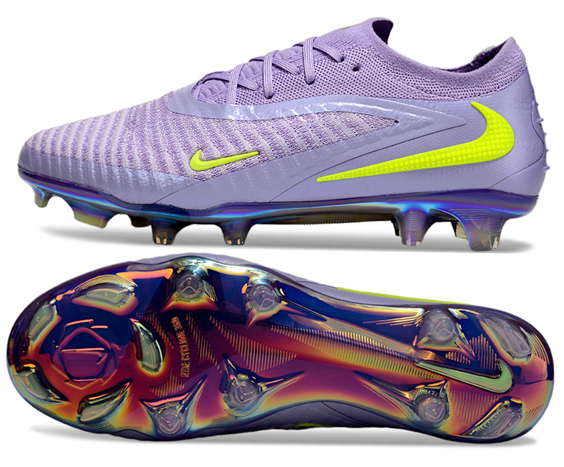 Phantom GX III Elite Double-Layer Waterproof Fish Silk Full Knit FG Soccer Shoes - Purple Agate/Barely Volt