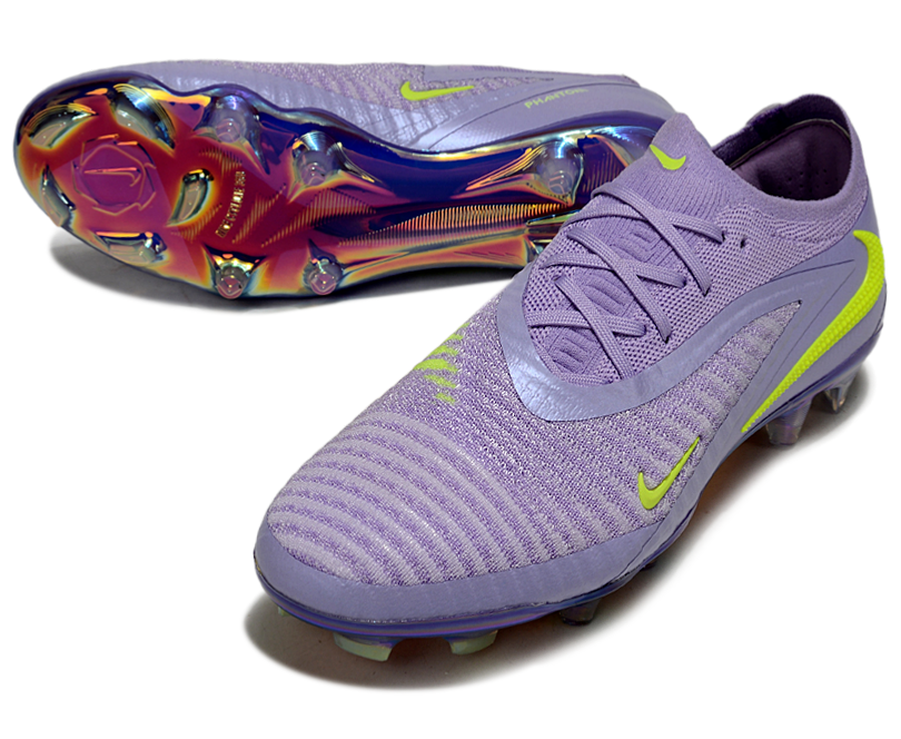 Phantom GX III Elite Double-Layer Waterproof Fish Silk Full Knit FG Soccer Shoes - Purple Agate/Barely Volt