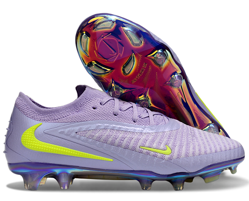 Phantom GX III Elite Double-Layer Waterproof Fish Silk Full Knit FG Soccer Shoes - Purple Agate/Barely Volt