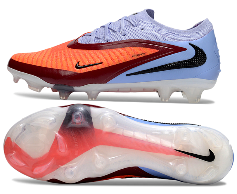 Phantom GX III Elite Double-Layer Waterproof Fish Silk Full Knit FG Soccer Shoes - Royal Tint/Bright Crimson/Black