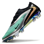 Phantom GX III Elite Double-Layer Waterproof Fish Silk Full Knit FG Soccer Shoes - Silver/Turquoise Blue/Black