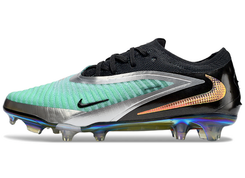 Phantom GX III Elite Double-Layer Waterproof Fish Silk Full Knit FG Soccer Shoes - Silver/Turquoise Blue/Black