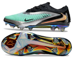 Phantom GX III Elite Double-Layer Waterproof Fish Silk Full Knit FG Soccer Shoes - Silver/Turquoise Blue/Black