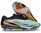 Phantom GX III Elite Double-Layer Waterproof Fish Silk Full Knit FG Soccer Shoes - Silver/Turquoise Blue/Black