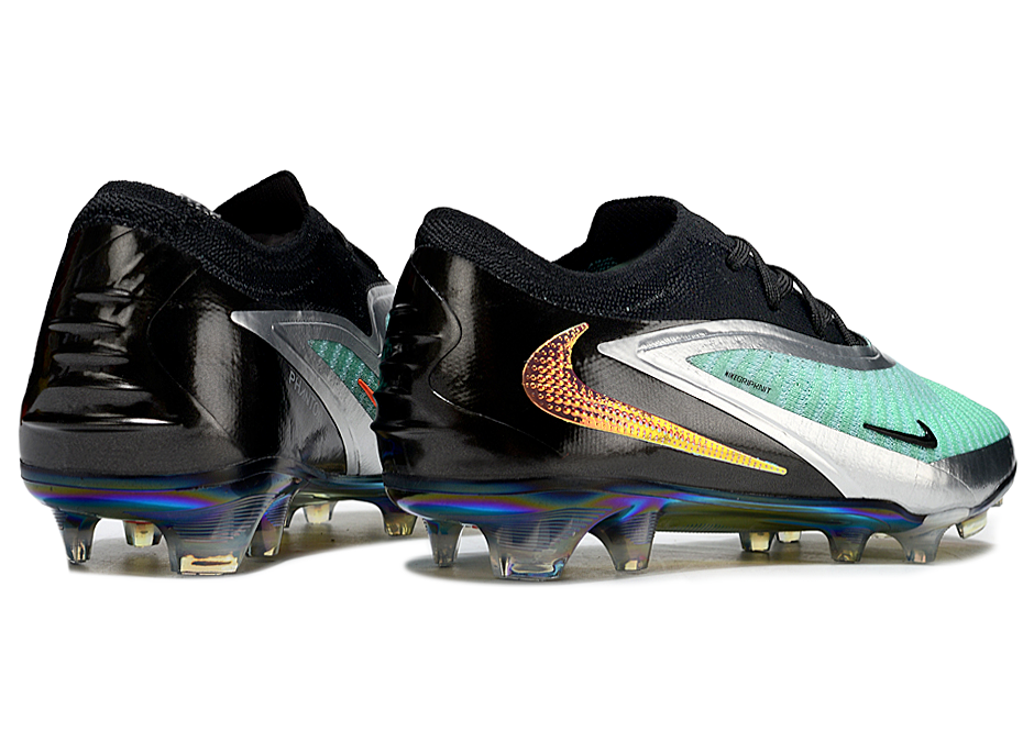 Phantom GX III Elite Double-Layer Waterproof Fish Silk Full Knit FG Soccer Shoes - Silver/Turquoise Blue/Black