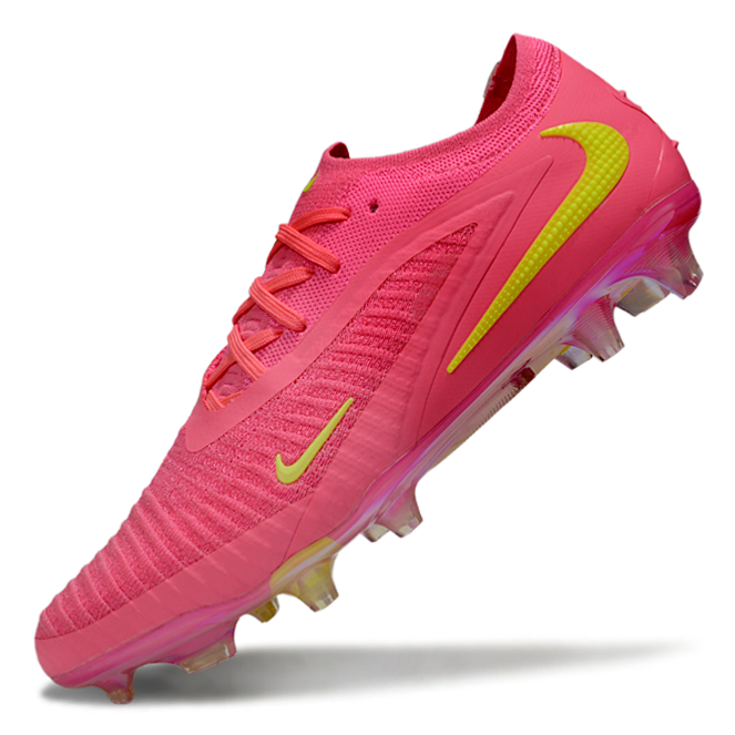 Phantom GX III Elite Double-Layer Waterproof Fish Silk Full Knit FG Soccer Shoes - Trendy Pink/Green