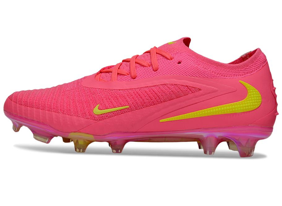 Phantom GX III Elite Double-Layer Waterproof Fish Silk Full Knit FG Soccer Shoes - Trendy Pink/Green