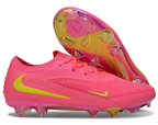 Phantom GX III Elite Double-Layer Waterproof Fish Silk Full Knit FG Soccer Shoes - Trendy Pink/Green