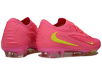 Phantom GX III Elite Double-Layer Waterproof Fish Silk Full Knit FG Soccer Shoes - Trendy Pink/Green