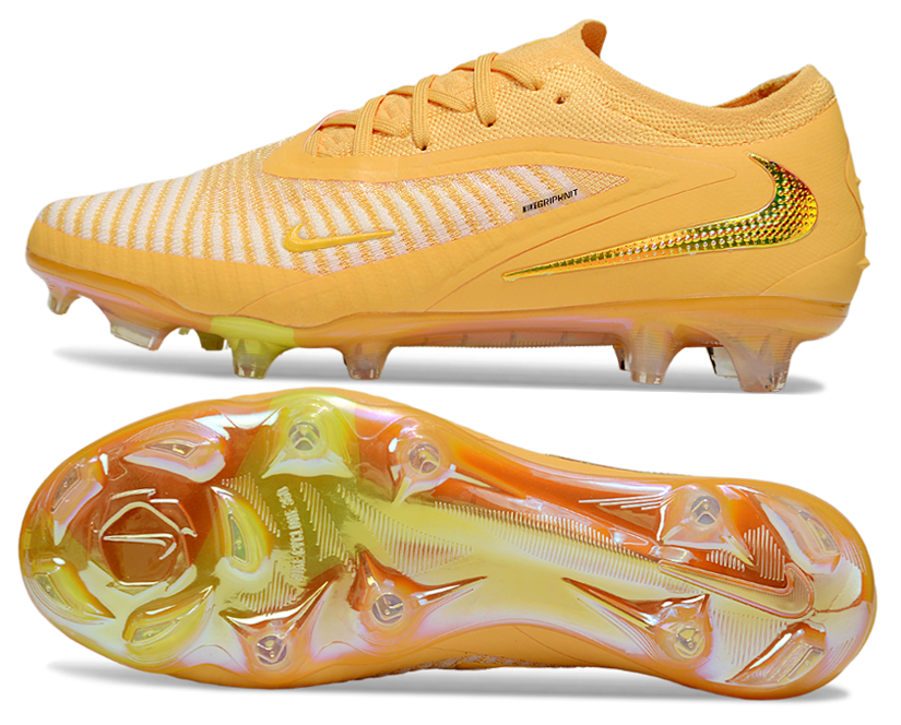 Phantom GX III Elite Double-Layer Waterproof Fish Silk Full Knit FG Soccer Shoes - Vibrant Orange/White