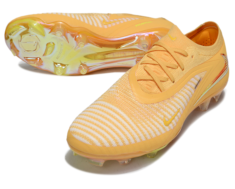 Phantom GX III Elite Double-Layer Waterproof Fish Silk Full Knit FG Soccer Shoes - Vibrant Orange/White