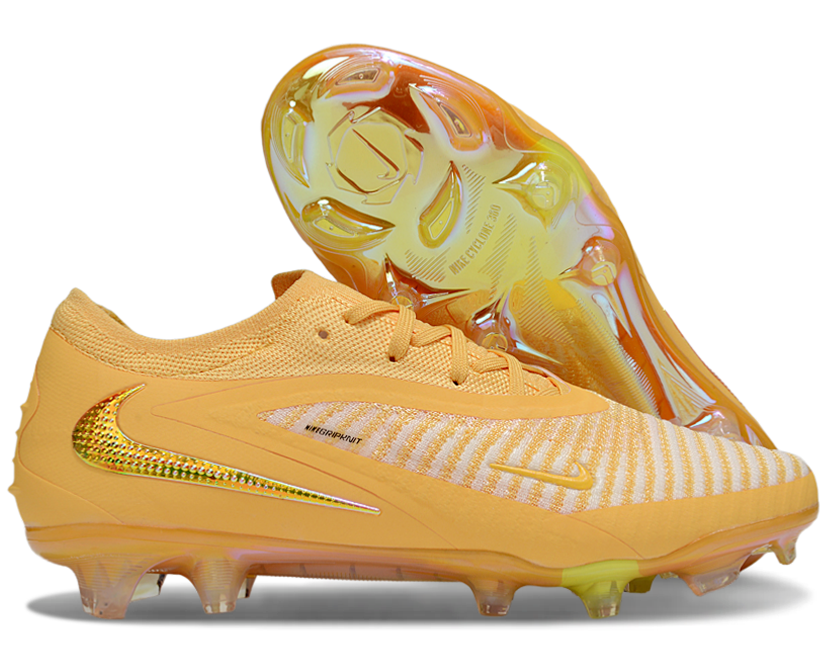 Phantom GX III Elite Double-Layer Waterproof Fish Silk Full Knit FG Soccer Shoes - Vibrant Orange/White