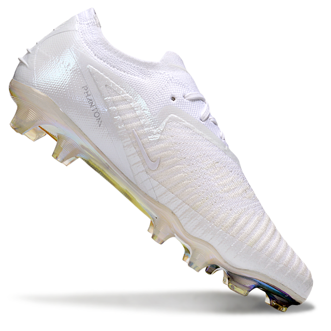 Phantom GX III Elite Double-Layer Waterproof Fish Silk Full Knit FG Soccer Shoes - White