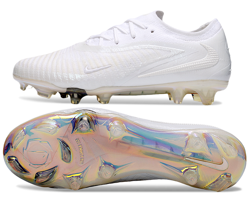 Phantom GX III Elite Double-Layer Waterproof Fish Silk Full Knit FG Soccer Shoes - White