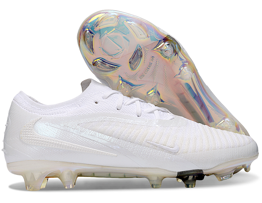Phantom GX III Elite Double-Layer Waterproof Fish Silk Full Knit FG Soccer Shoes - White
