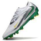 Phantom GX III Elite Double-Layer Waterproof Fish Silk Full Knit FG Soccer Shoes - White/Green/Silver