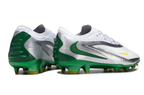Phantom GX III Elite Double-Layer Waterproof Fish Silk Full Knit FG Soccer Shoes - White/Green/Silver