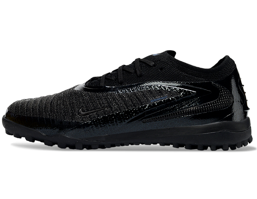 Phantom GX III Elite Double-Layer Waterproof Fishwire Full Knit Grass Stud TF Soccer Shoes - Black