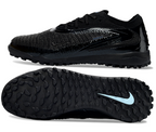 Phantom GX III Elite Double-Layer Waterproof Fishwire Full Knit Grass Stud TF Soccer Shoes - Black