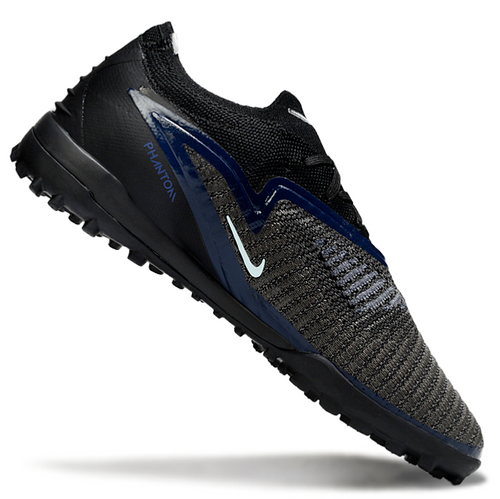 Phantom GX III Elite Double-Layer Waterproof Fishwire Full Knit Grass Stud TF Soccer Shoes - Black/Blue/Orange