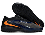 Phantom GX III Elite Double-Layer Waterproof Fishwire Full Knit Grass Stud TF Soccer Shoes - Black/Blue/Orange
