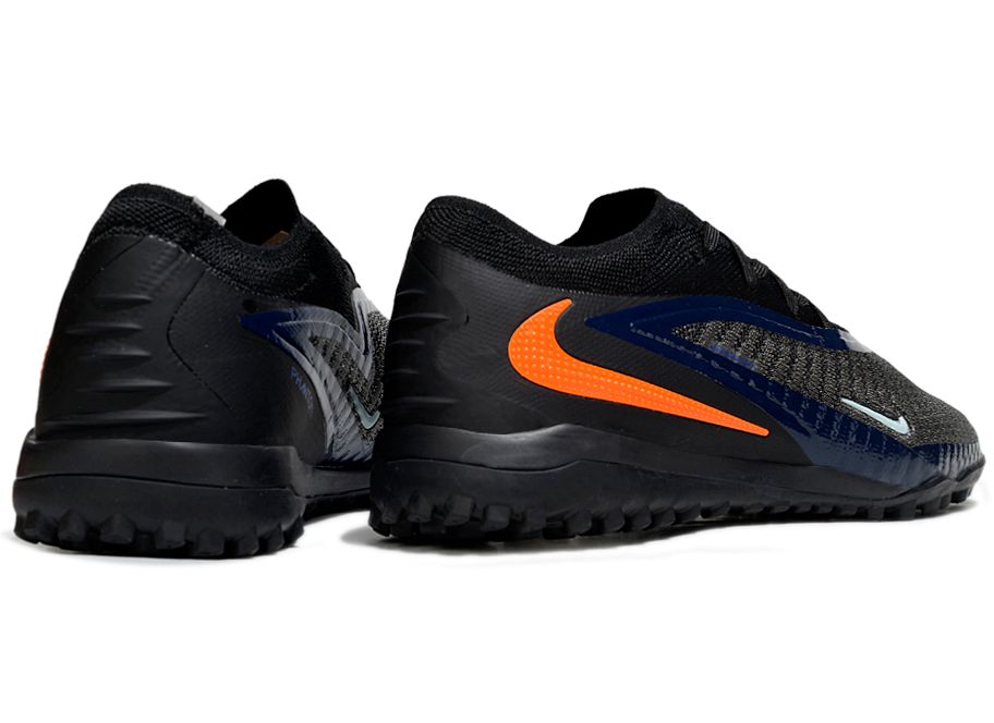 Phantom GX III Elite Double-Layer Waterproof Fishwire Full Knit Grass Stud TF Soccer Shoes - Black/Blue/Orange
