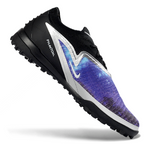 Phantom GX III Elite Double-Layer Waterproof Fishwire Full Knit Grass Stud TF Soccer Shoes - Black/Blue/Silver/Purple