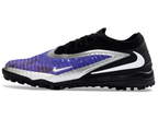 Phantom GX III Elite Double-Layer Waterproof Fishwire Full Knit Grass Stud TF Soccer Shoes - Black/Blue/Silver/Purple