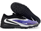 Phantom GX III Elite Double-Layer Waterproof Fishwire Full Knit Grass Stud TF Soccer Shoes - Black/Blue/Silver/Purple