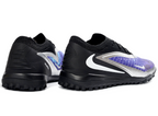 Phantom GX III Elite Double-Layer Waterproof Fishwire Full Knit Grass Stud TF Soccer Shoes - Black/Blue/Silver/Purple