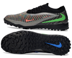 Phantom GX III Elite Double-Layer Waterproof Fishwire Full Knit Grass Stud TF Soccer Shoes - Black/Grey/Green