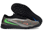 Phantom GX III Elite Double-Layer Waterproof Fishwire Full Knit Grass Stud TF Soccer Shoes - Black/Grey/Green
