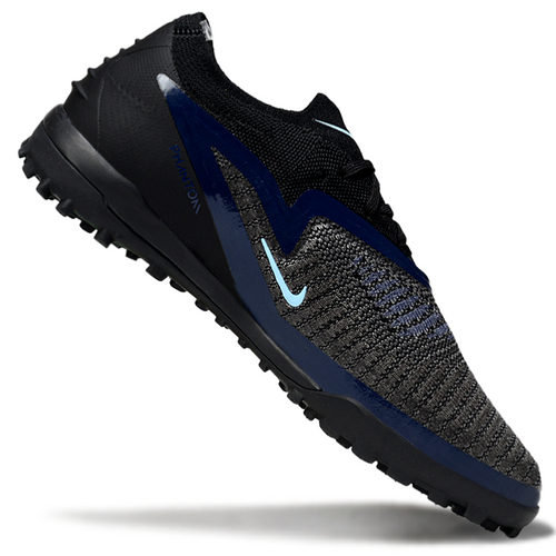 Phantom GX III Elite Double-Layer Waterproof Fishwire Full Knit Grass Stud TF Soccer Shoes - Black/Jade